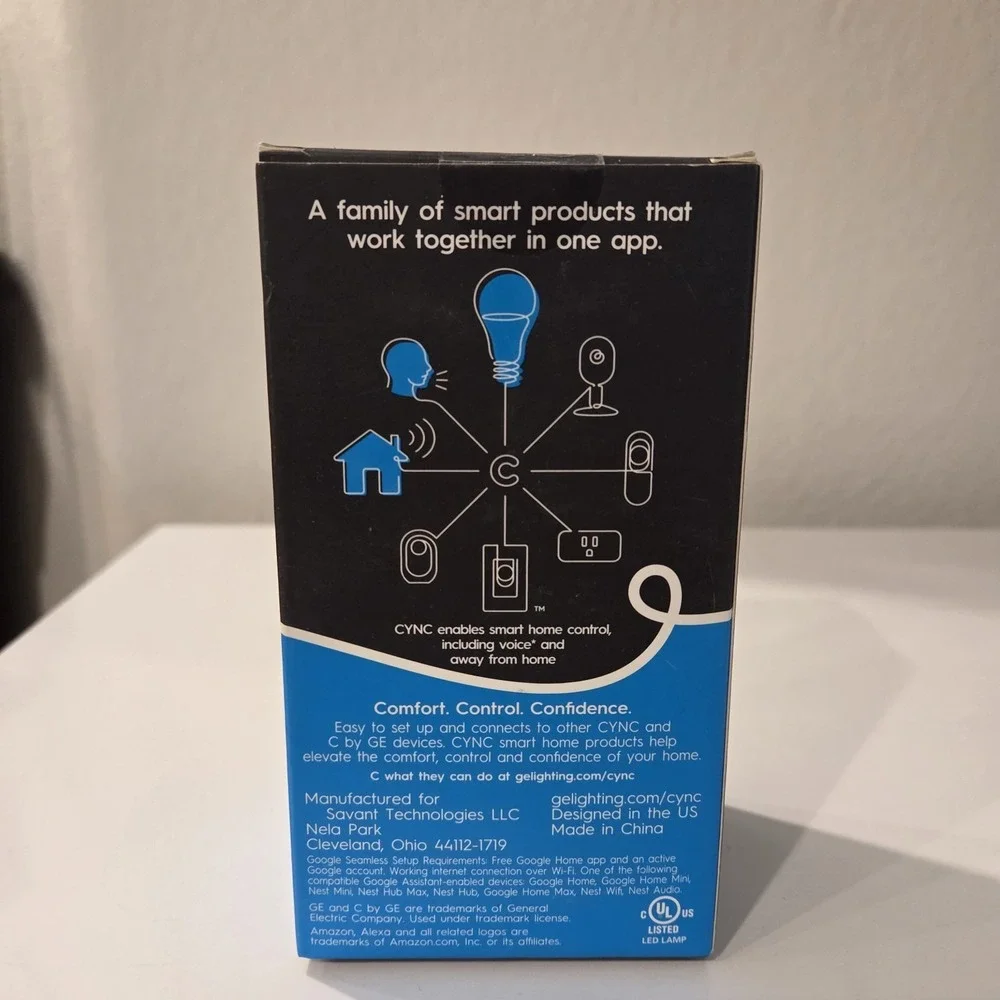 CYNC By GE Full Color Direct Connect Smart Bulb (1 LED A19 Bulb)
